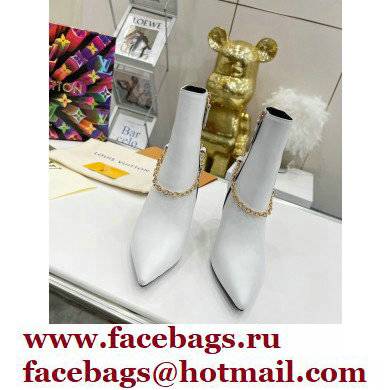 Louis Vuitton Heel 9.5cm Mansion Ankle Boots White 2021 - Click Image to Close