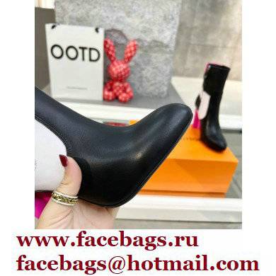 Louis Vuitton Heel 9.5cm Silhouette Ankle Boots Black/Pink Cruise 2022 Fashion Show - Click Image to Close