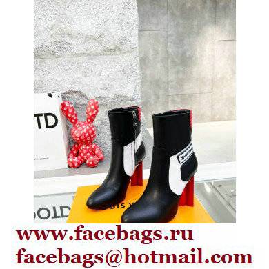 Louis Vuitton Heel 9.5cm Silhouette Ankle Boots Black/Red Cruise 2022 Fashion Show