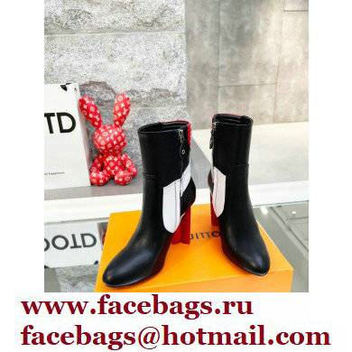 Louis Vuitton Heel 9.5cm Silhouette Ankle Boots Black/Red Cruise 2022 Fashion Show