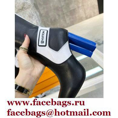 Louis Vuitton Heel 9.5cm Silhouette High Boots Black/Blue Cruise 2022 Fashion Show - Click Image to Close