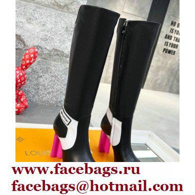 Louis Vuitton Heel 9.5cm Silhouette High Boots Black/Pink Cruise 2022 Fashion Show