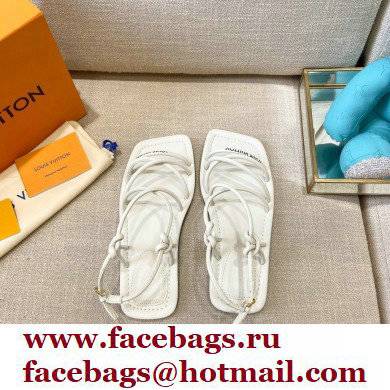 Louis Vuitton Nova Flat Sandals White 2021 - Click Image to Close