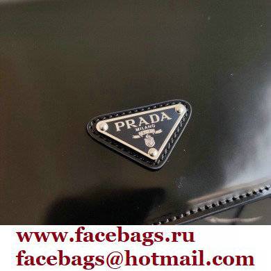 Prada Brushed Leather Shoulder Bag 1BD307 Black 2021 - Click Image to Close