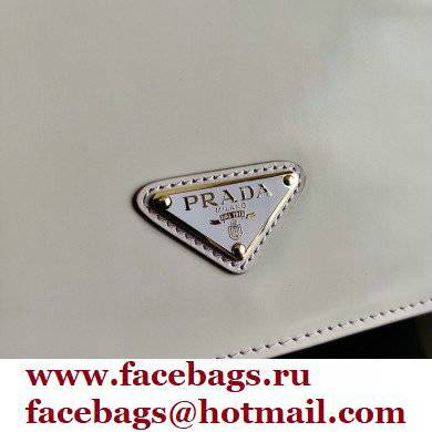 Prada Brushed Leather Shoulder Bag 1BD307 Lilac 2021