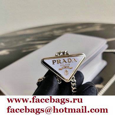 Prada Brushed Leather Shoulder Bag 1BD307 Lilac 2021 - Click Image to Close