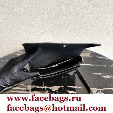 Prada Brushed Leather Shoulder Bag 1BD308 Black 2021 - Click Image to Close