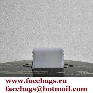 Prada Brushed Leather Shoulder Bag 1BH189 Lilac 2021 - Click Image to Close