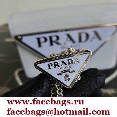 Prada Brushed Leather Shoulder Bag 1BH189 Lilac 2021 - Click Image to Close