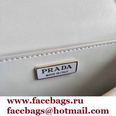 Prada Brushed Leather Shoulder Bag 1BH189 Lilac 2021