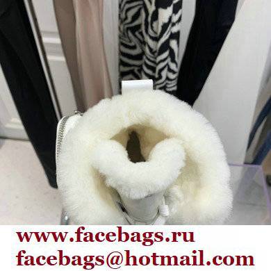 Prada Fur Monolith Brushed Rois Leather and Nylon Boots White 2021