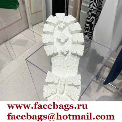 Prada Fur Monolith Brushed Rois Leather and Nylon Boots White 2021