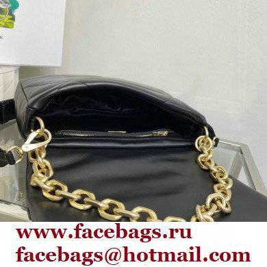 Prada Padded Nappa Leather Shoulder Bag 1BD306 Black 2021