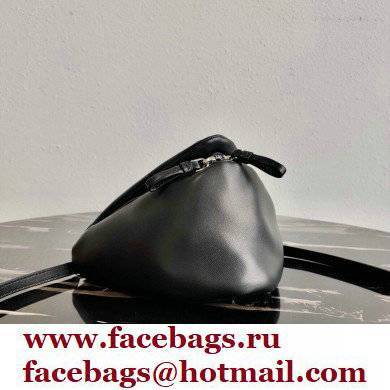 Prada Padded Nappa Leather Triangle Handbag 1BA315 Black 2021