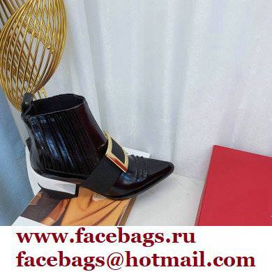 ROGER VIVIER 75MM VIV patent leather COWBOY BOOTS black