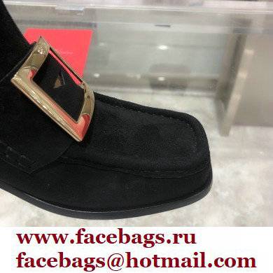 ROGER VIVIER Preppy Viv' suede leather Chelsea boots black