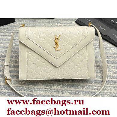 Saint Laurent Gaby Satchel Bag in Vintage Lambskin 668863 White - Click Image to Close