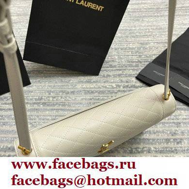 Saint Laurent Gaby Satchel Bag in Vintage Lambskin 668863 White