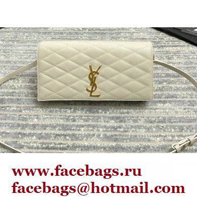 Saint Laurent Kate Supple 99 Bag in Quilted Lambskin 676628 White - Click Image to Close