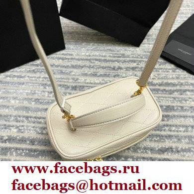 Saint Laurent Mini Vanity Case Bag in Quilted Lambskin 669560 White