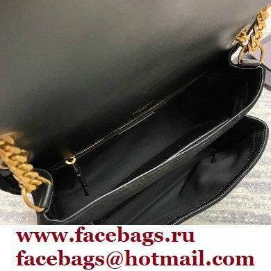 Saint Laurent Niki Medium Bag in Suede Leather 633158 Black/Gold - Click Image to Close