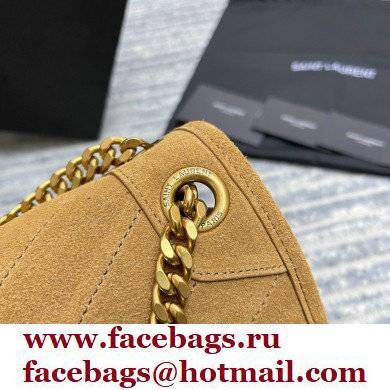 Saint Laurent Niki Medium Bag in Suede Leather 633158 Brown - Click Image to Close