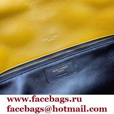 Saint Laurent Sade Puffer Envelope Clutch Bag in Quilted Leather 655004 Yellow - Click Image to Close