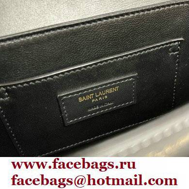 Saint Laurent Solferino Medium Satchel Bag In Box Leather 634305 Gray
