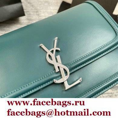 Saint Laurent Solferino Medium Satchel Bag In Box Leather 634305 Green