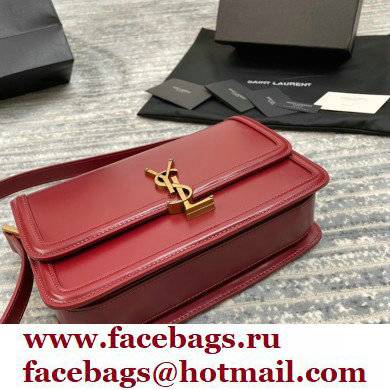Saint Laurent Solferino Medium Satchel Bag In Box Leather 634305 Red