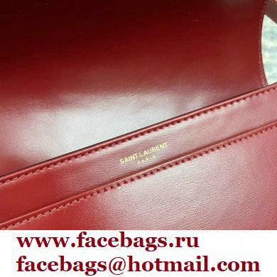Saint Laurent Solferino Medium Satchel Bag In Box Leather 634305 Red - Click Image to Close