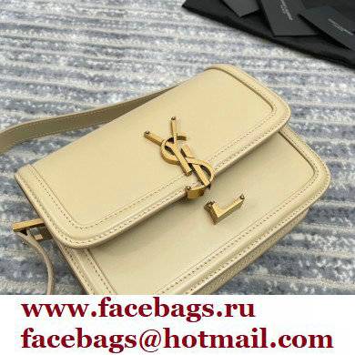 Saint Laurent Solferino Small Satchel Bag In Box Leather 634306 Beige