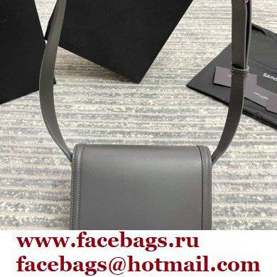 Saint Laurent Solferino Small Satchel Bag In Box Leather 634306 Gray