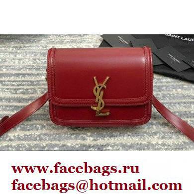 Saint Laurent Solferino Small Satchel Bag In Box Leather 634306 Red - Click Image to Close