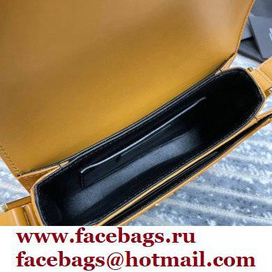 Saint Laurent Solferino Small Satchel Bag In Box Leather 634306 Yellow 02 - Click Image to Close