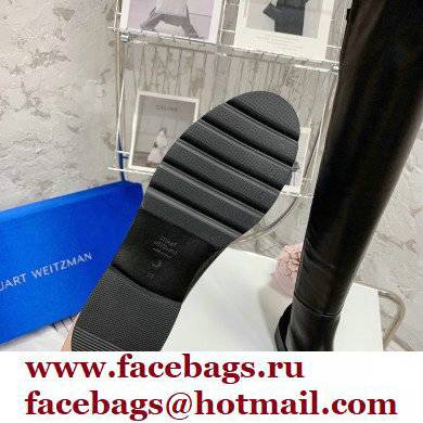 Stuart Weitzman calfskin Boot with 3.5CM Heel black - Click Image to Close