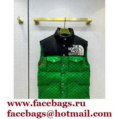The North Face x Gucci padded vest GREEN 2021 - Click Image to Close