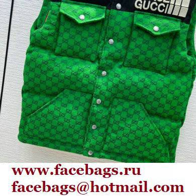 The North Face x Gucci padded vest GREEN 2021