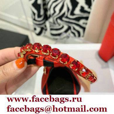 Versace Heel 14.5cm Platform 5cm Medusa Aevitas Satin Pumps Red 2021 - Click Image to Close