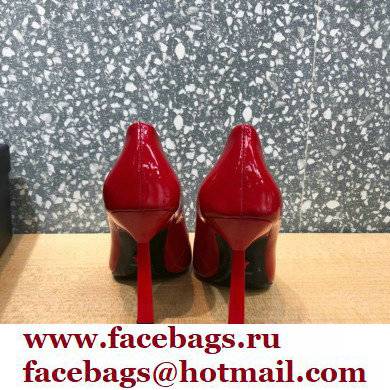 Versace Heel 9.5cm La Medusa Patent Leather Pumps Red 2021 - Click Image to Close