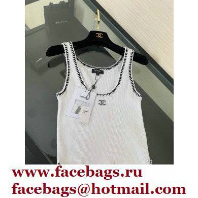 chanel knitted vest white 2022SS