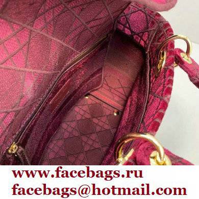 lady dior velvet medium bag burgundy 2021