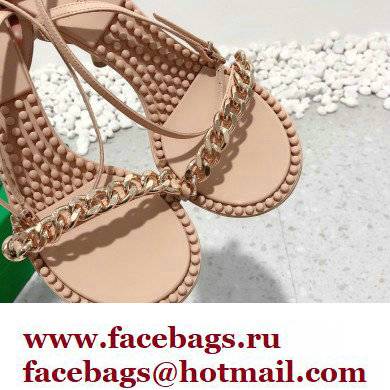 Bottega Veneta Heel 9cm Chain Dot Sandals Nude 2022