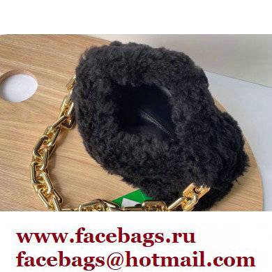 Bottega venetta shearling chain pouch black 2021