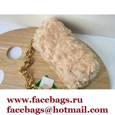 Bottega venetta shearling chain pouch nude 2021 - Click Image to Close