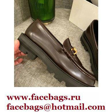 Celine Fringes Margaret Loafers With Triomphe Chain In Polished Bull Burgundy 2022