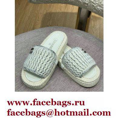Chanel Braided Knit Mules G38189 White 2022