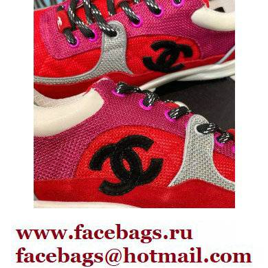 Chanel CC Logo Suede Calfskin Sneakers 03 2022