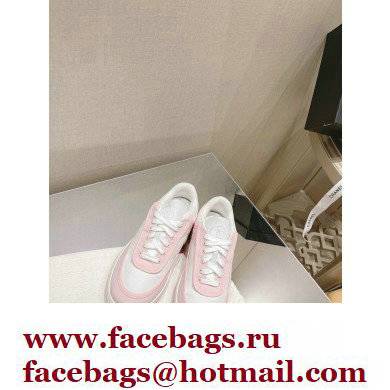 Chanel Canvas Logo Sneakers White/Pink 2022