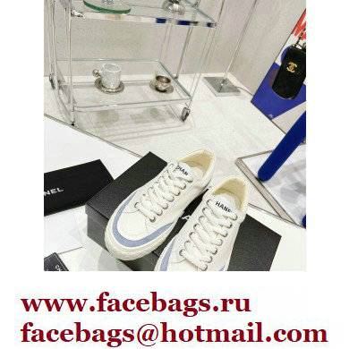 Chanel Canvas and Suede Sneakers White/Blue 2022